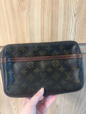 Auth LOUIS VUITTON Monogram Compiegne 23 Clutch Bag Fair